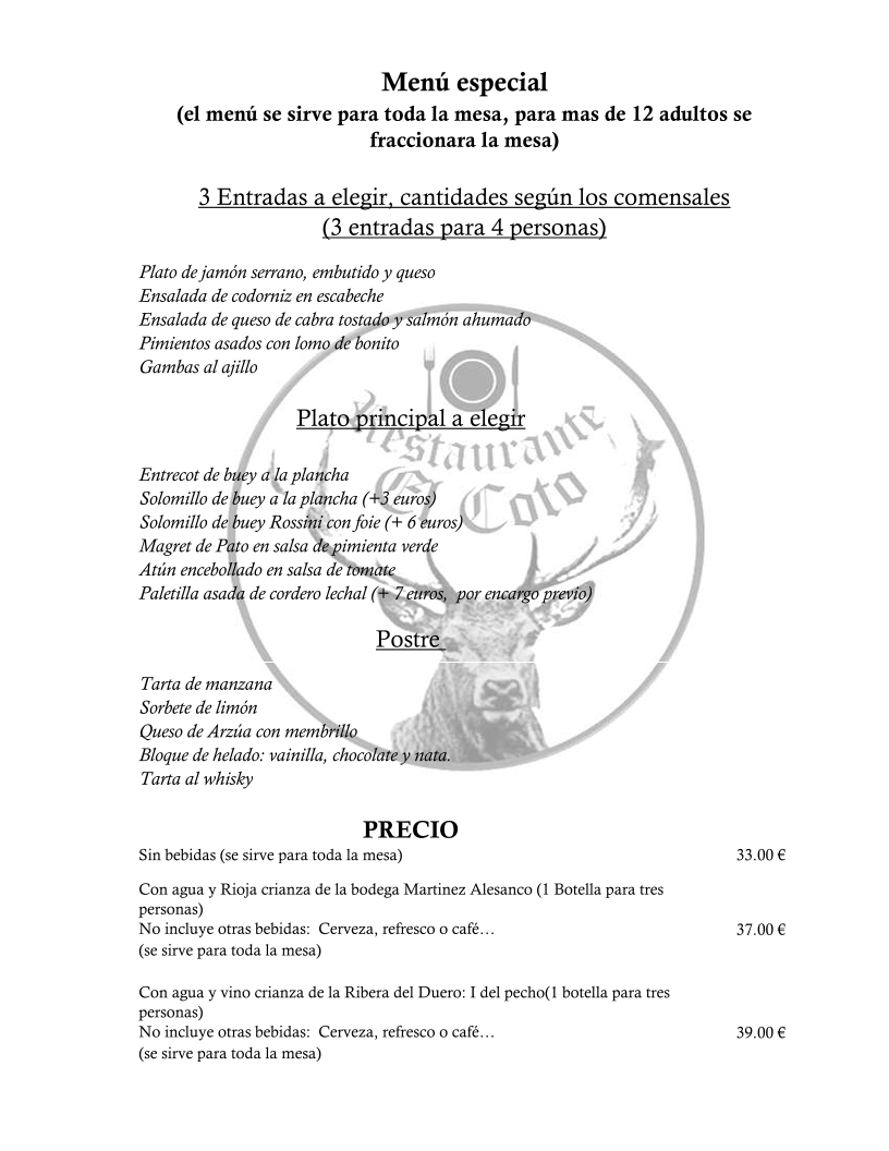 Menu Restaurante El Coto-3