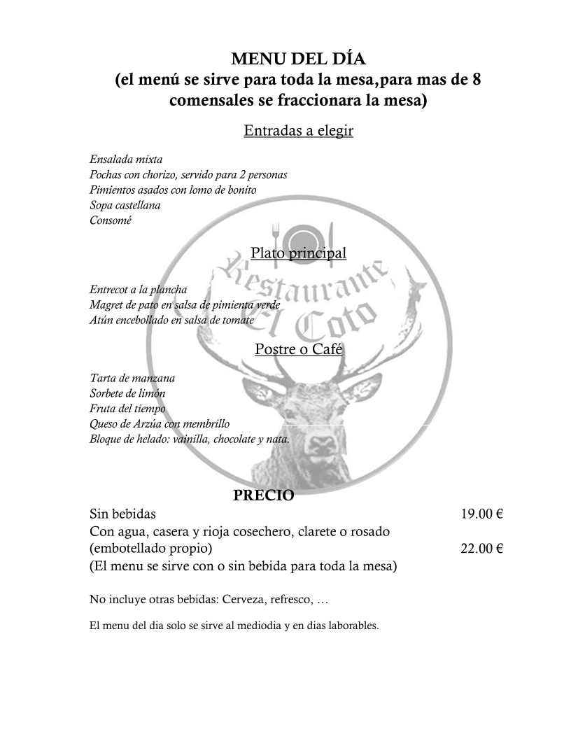 Menu Restaurante El Coto-4