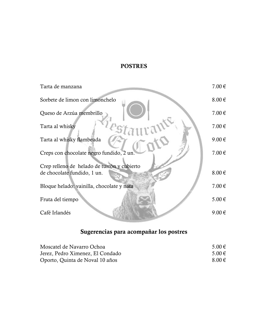 Menu Restaurante El Coto-5